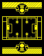 Bold Yellow Mechanical Geometric Rug
