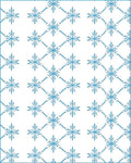 Light Blue Snowflake Lattice Runner Rug