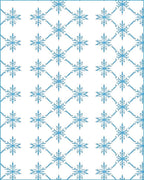 Light Blue Snowflake Lattice Runner Rug