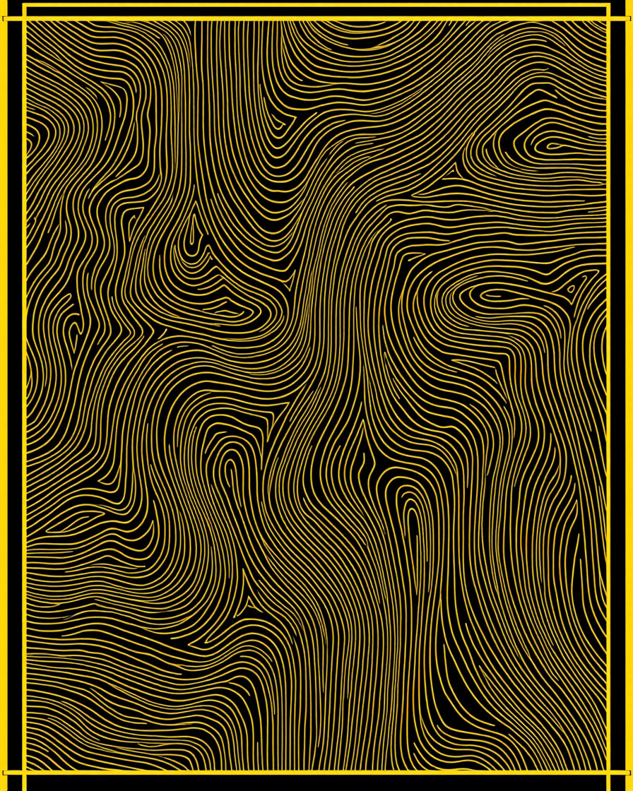 Golden Wavy Lines Abstract Texture Rug