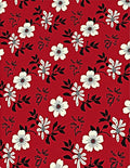 Crimson Floral Vines Delight Rug