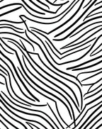 Bold Black White Curved Lines Rug