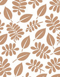 Modern Neutral Leaf Scatter Rug