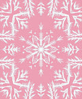 Pink Snowflake Fractal Symmetry Rug