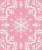 Pink Snowflake Fractal Symmetry Rug