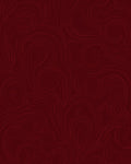 Deep Crimson Swirl Line Art Rug