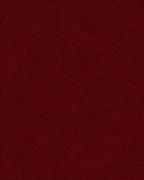Deep Crimson Swirl Line Art Rug