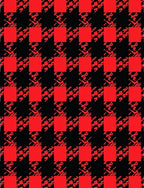 Bold Red Black Houndstooth Check Rug