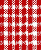 Red White Houndstooth Gingham Dash Rug