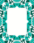 Teal Geometric Mandala Border Rug