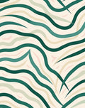 Emerald Green Wavy Abstract Serene Rug