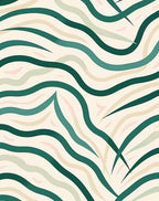 Emerald Green Wavy Abstract Serene Rug