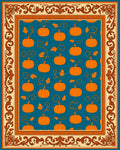 Pumpkin Swirl Border Rug