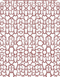 Deep Red Organic Geometric Art Rug