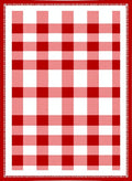 Red White Gingham Checkerboard Rug