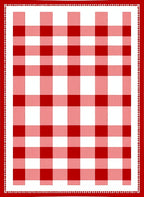 Red White Gingham Checkerboard Rug
