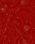 Crimson Gold Swirl Rose Constellation Rug