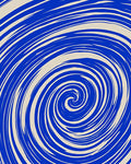 Bold Blue White Swirl Abstract Rug