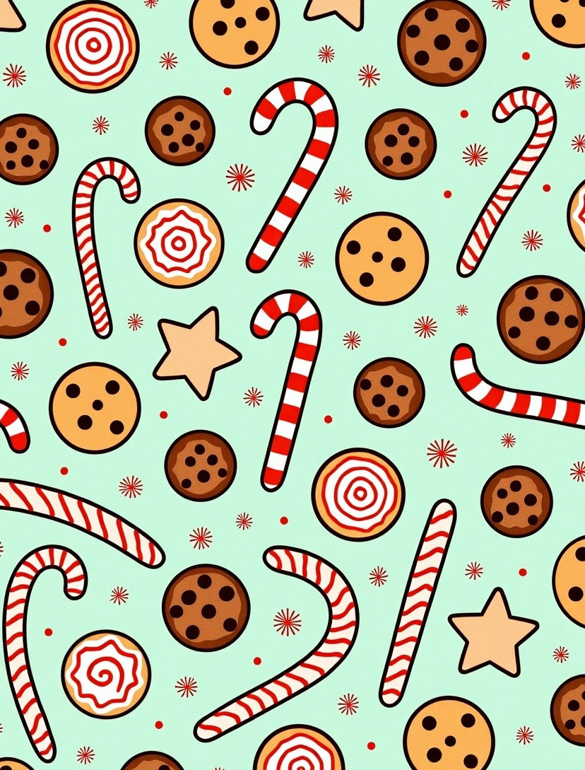Sweet Holiday Treats Candy Cane Cookies Rug