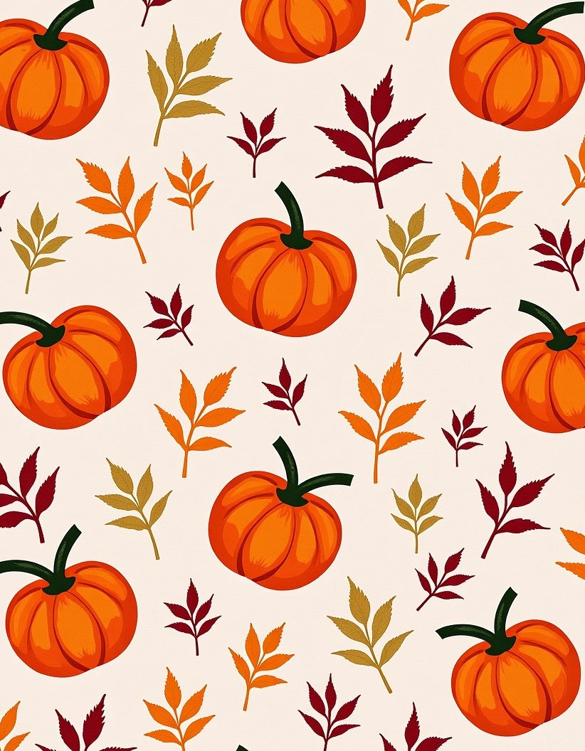 Autumn Pumpkin Leaf Medley Rug