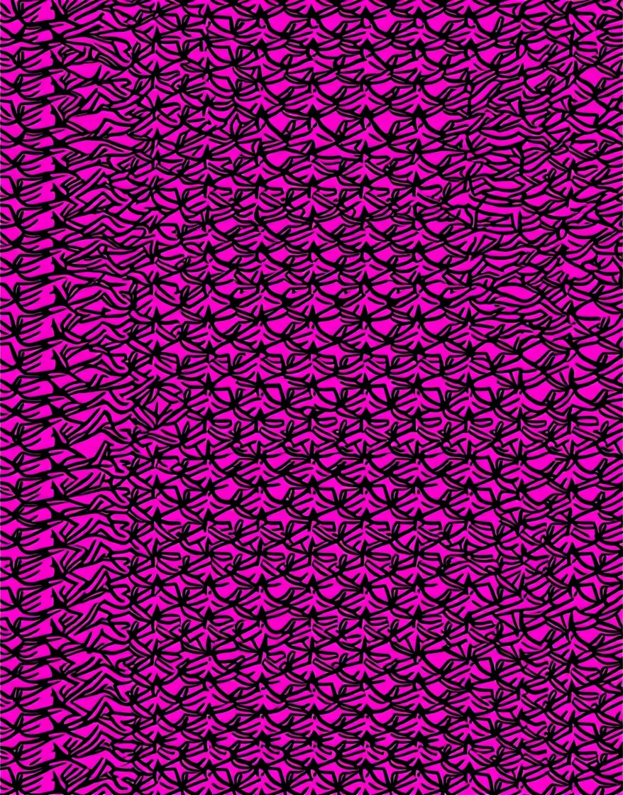 Vibrant Pink Black Woven Texture Rug