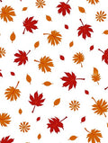 Autumn Red Orange Falling Leaves Rug