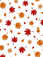Autumn Red Orange Falling Leaves Rug