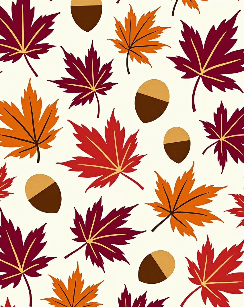 Autumn Leaves Acorn Collection Rug