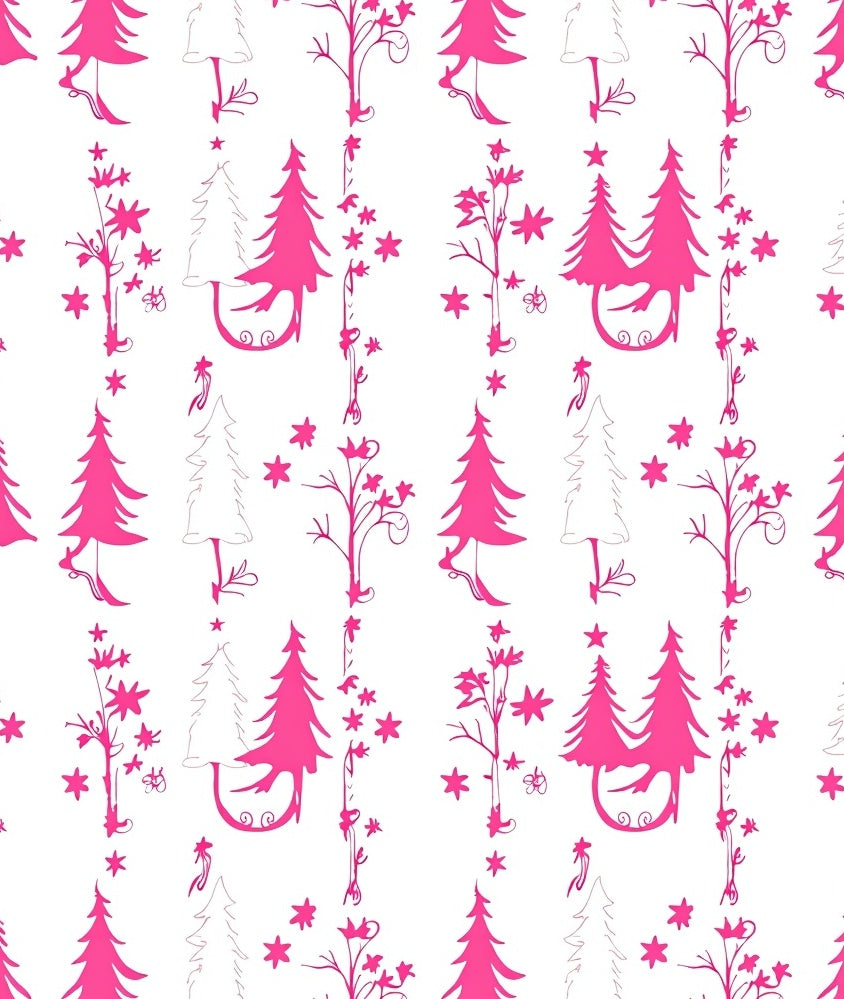 Pink Spruces Starry Bloom Arrangement Rug