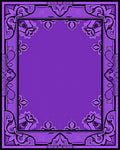 Regal Violet Floral Bordered Rug
