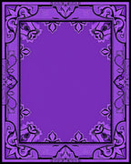 Regal Violet Floral Bordered Rug