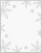 Winter Frost Snowflake Border Rug