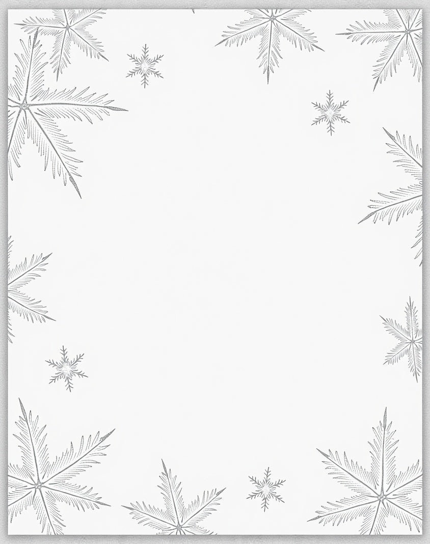 Winter Frost Snowflake Border Rug