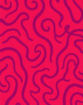 Vibrant Magenta Swirl Line Rug