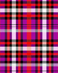 Vibrant Red Pink Plaid Squares Rug
