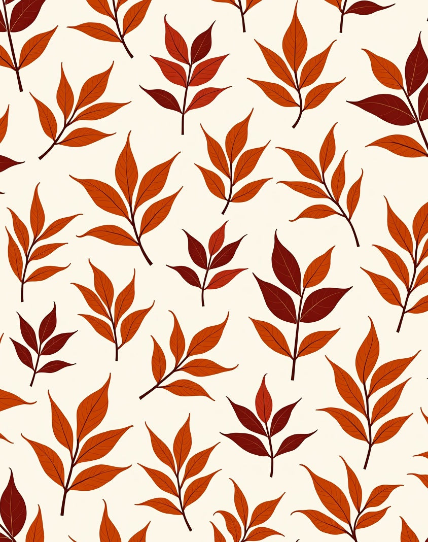 Autumn Leaf Branch Scattering Rug