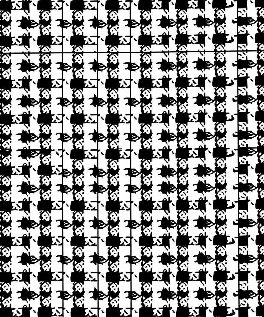 Black And White Geometric Houndstooth Rug