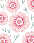 Pink Floral Daisy Meadow Rug