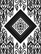 Monochromatic Geometric Diamond Abstract Rug
