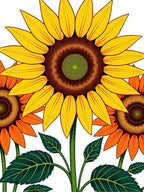 Vibrant Yellow Sunflower Garden Artwork Rug