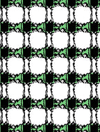 Rough Black Green White Plaid Squares Rug