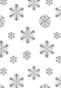 Gray Snowflake All Over Printed Rug