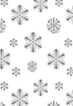 Gray Snowflake All Over Printed Rug