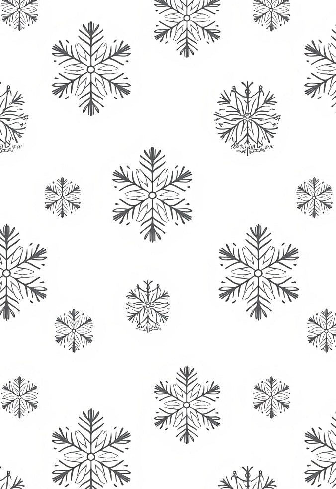 Gray Snowflake All Over Printed Rug
