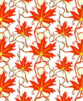 Autumn Red Maple Leaf Vine Rug