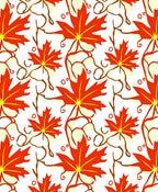 Autumn Red Maple Leaf Vine Rug