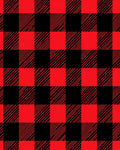 Classic Red Black Buffalo Check Grid Rug