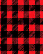 Classic Red Black Buffalo Check Grid Rug
