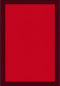 Bold Red Bordered Square Rug