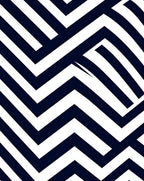 Navy White Interlocking Chevron Rug
